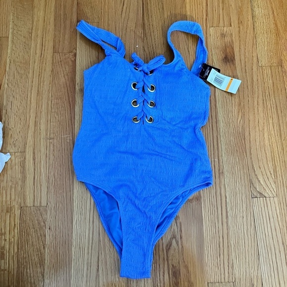 California Waves Other - NWT California Waves Lace-Up One-Piece Swimsuit